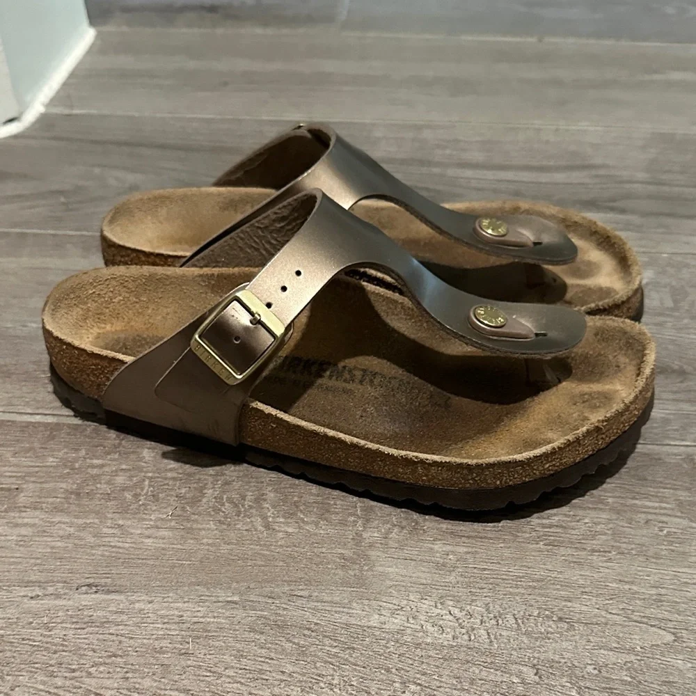 Birkenstock Metallic Brown Women's Slippers - Picture 4 of 4